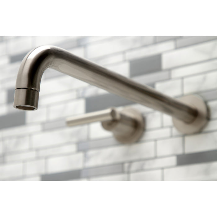 Kingston Sona KS8048CML - Manhattan Two-Handle 3-Hole Wall Mount Tub Faucet, Brushed Nickel