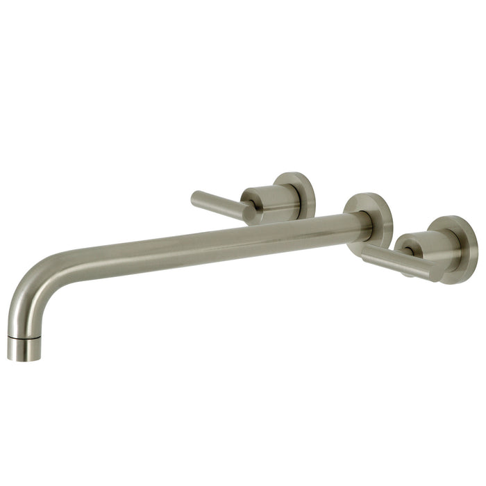 Kingston Sona KS8048CML - Manhattan Two-Handle 3-Hole Wall Mount Tub Faucet, Brushed Nickel