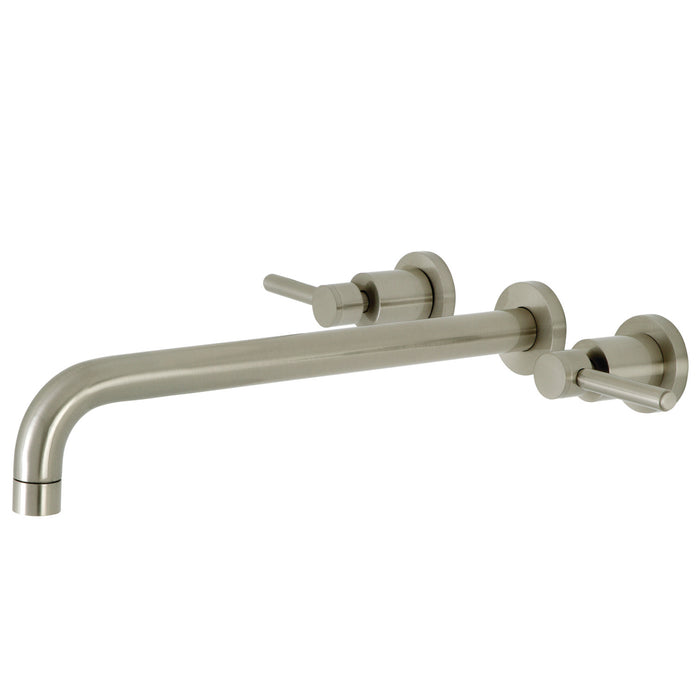 Kingston Sona KS8048DL - Concord Two-Handle 3-Hole Wall Mount Tub Faucet, Brushed Nickel