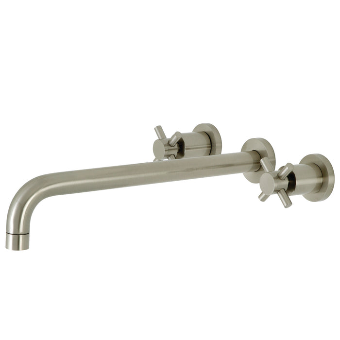 Kingston Sona KS8048DX - Concord Two-Handle 3-Hole Wall Mount Tub Faucet, Brushed Nickel