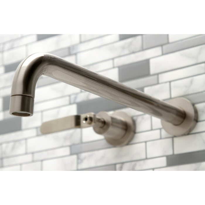 Kingston Sona KS8048KL - Whitaker Two-Handle 3-Hole Wall Mount Tub Faucet, Brushed Nickel