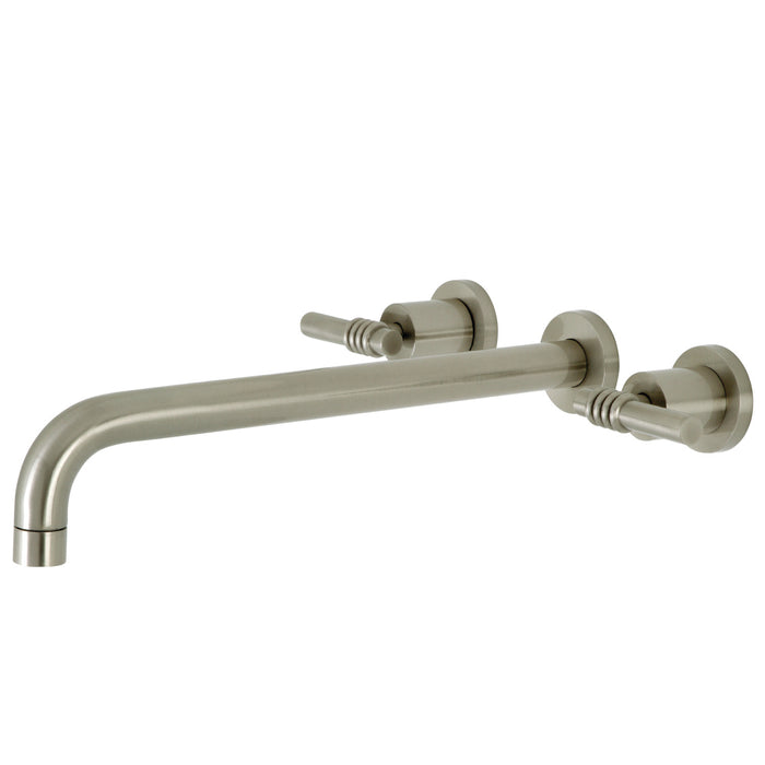 Kingston Sona KS8048ML - Milano Two-Handle 3-Hole Wall Mount Tub Faucet, Brushed Nickel