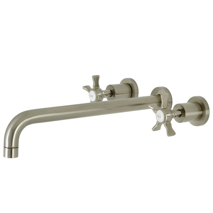 Kingston Sona KS8048NX - Hamilton Two-Handle 3-Hole Wall Mount Tub Faucet, Brushed Nickel