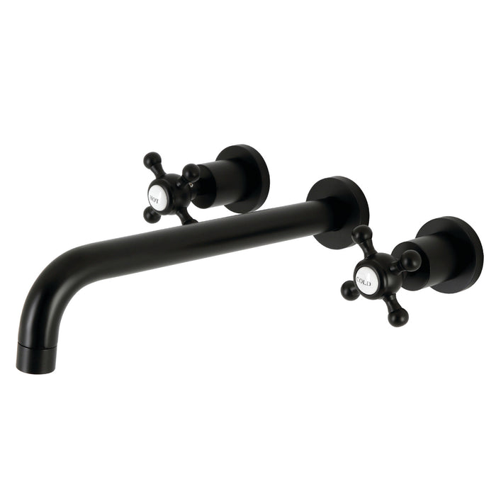 Kingston Tulare KS8050BX - Metropolitan Two-Handle 3-Hole Wall Mount Tub Faucet, Matte Black