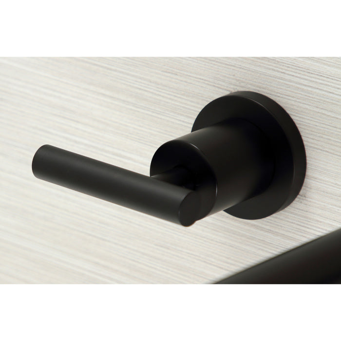 Kingston Sona KS8050CML - Manhattan Two-Handle 3-Hole Wall Mount Tub Faucet, Matte Black