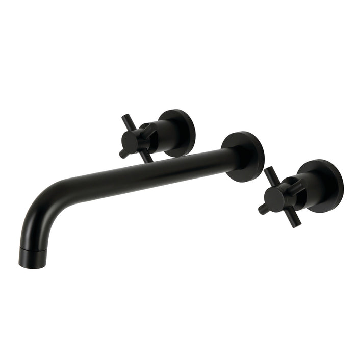Kingston Sona KS8050DX - Concord Two-Handle 3-Hole Wall Mount Tub Faucet, Matte Black
