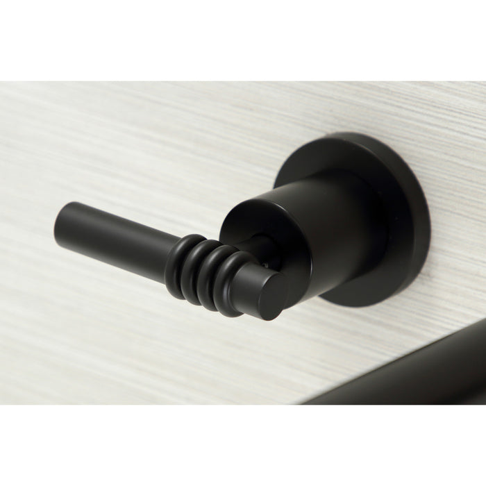 Kingston Sona KS8050ML - Milano Two-Handle 3-Hole Wall Mount Tub Faucet, Matte Black