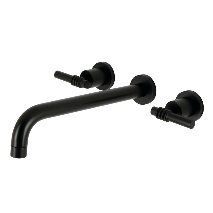 Kingston Sona KS8050ML - Milano Two-Handle 3-Hole Wall Mount Tub Faucet, Matte Black