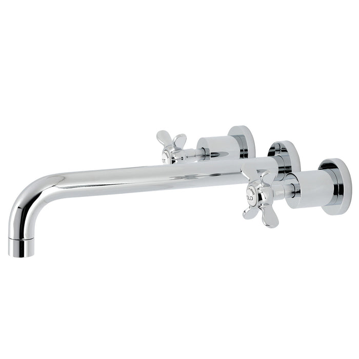 Kingston Tulare KS8051BEX - Essex Two-Handle 3-Hole Wall Mount Tub Faucet, Polished Chrome