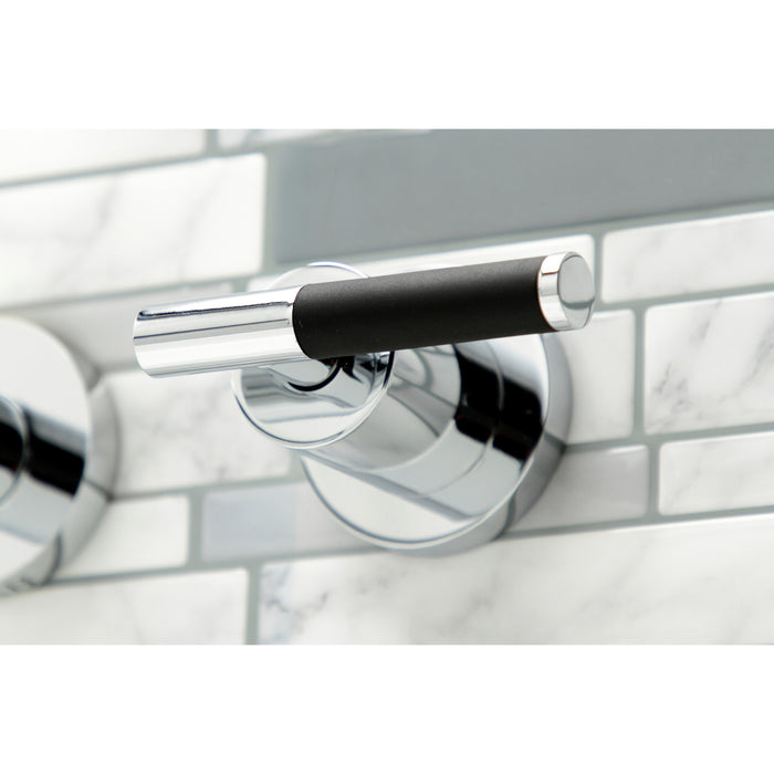 Kingston Sona KS8051CKL - Kaiser Two-Handle 3-Hole Wall Mount Tub Faucet, Polished Chrome