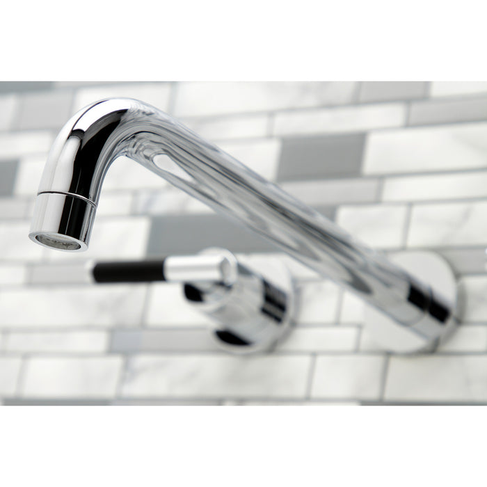 Kingston Sona KS8051CKL - Kaiser Two-Handle 3-Hole Wall Mount Tub Faucet, Polished Chrome