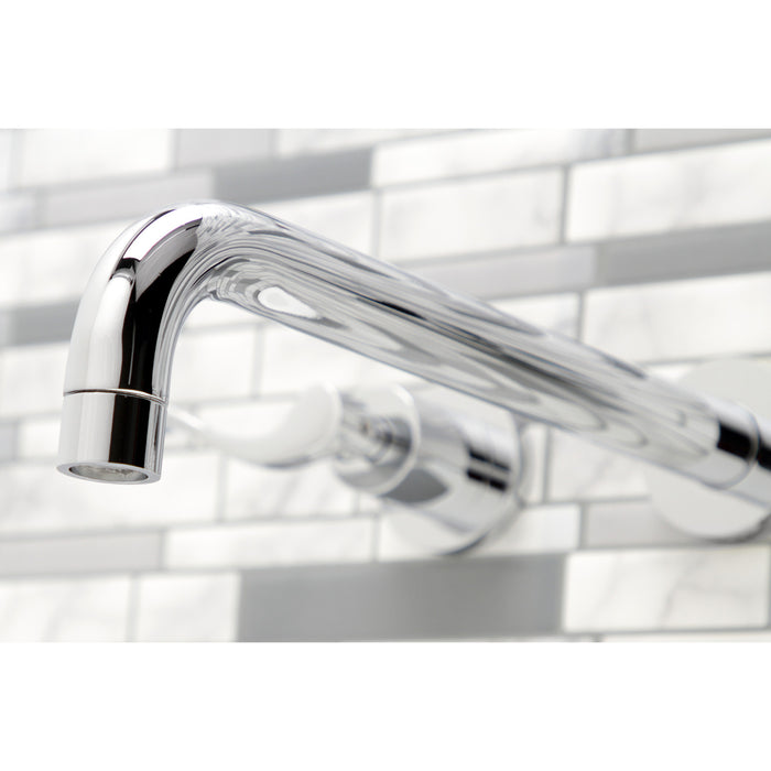 Kingston Tulare KS8051DFL - NuWave Two-Handle 3-Hole Wall Mount Tub Faucet, Polished Chrome