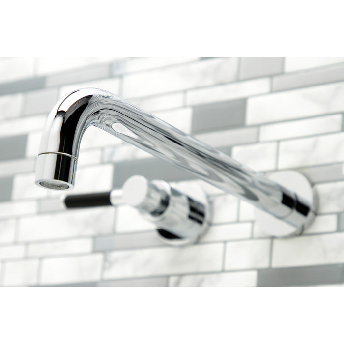 Kingston Sona KS8051DKL - Kaiser Two-Handle 3-Hole Wall Mount Tub Faucet, Polished Chrome