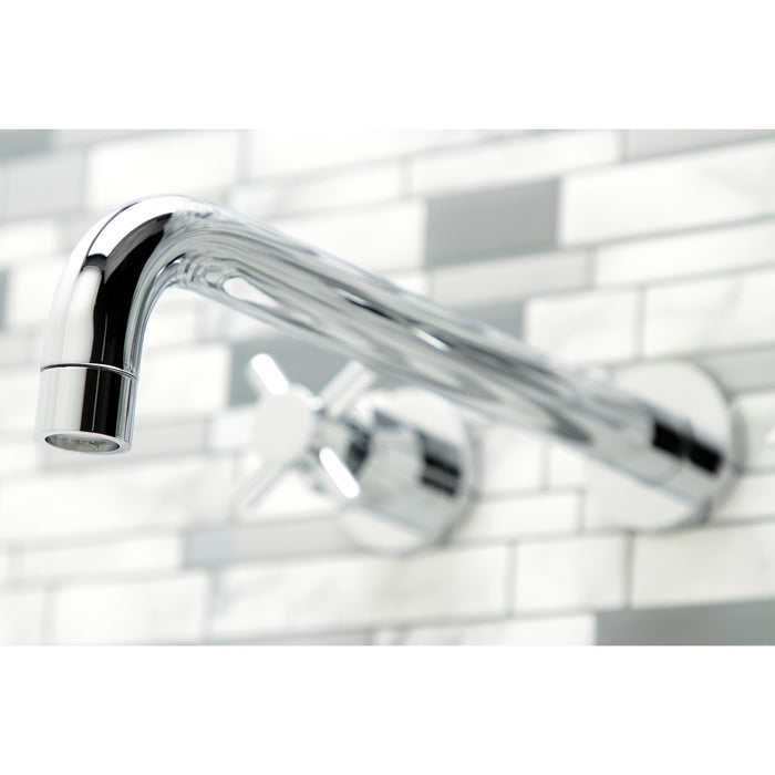 Kingston Sona KS8051DX - Concord Two-Handle 3-Hole Wall Mount Tub Faucet, Polished Chrome