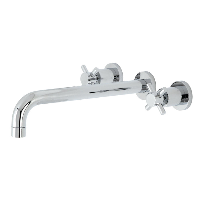 Kingston Sona KS8051DX - Concord Two-Handle 3-Hole Wall Mount Tub Faucet, Polished Chrome