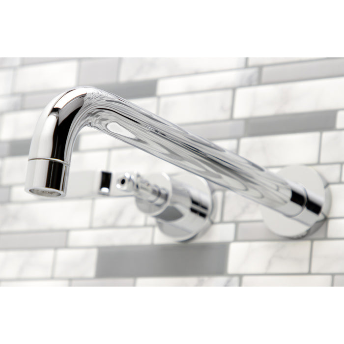 Kingston Sona KS8051KL - Whitaker Two-Handle 3-Hole Wall Mount Tub Faucet, Polished Chrome