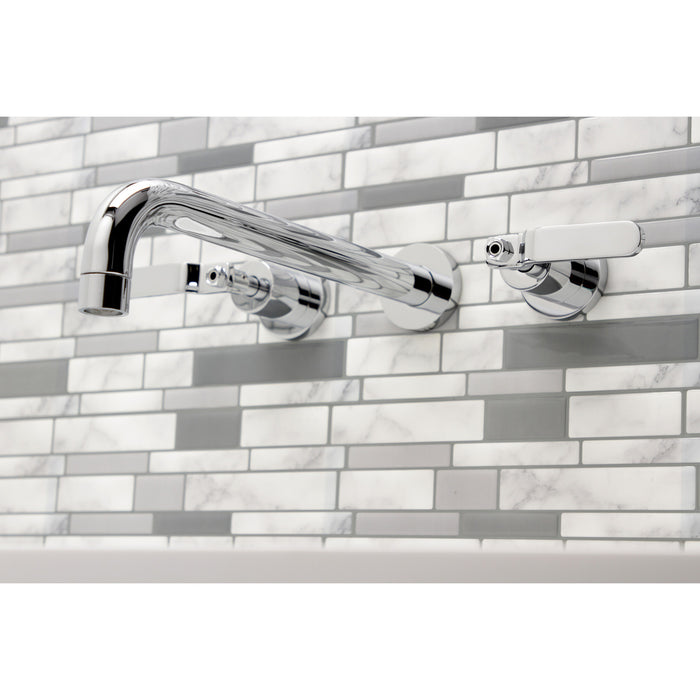 Kingston Sona KS8051KL - Whitaker Two-Handle 3-Hole Wall Mount Tub Faucet, Polished Chrome