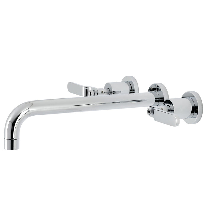 Kingston Sona KS8051KL - Whitaker Two-Handle 3-Hole Wall Mount Tub Faucet, Polished Chrome