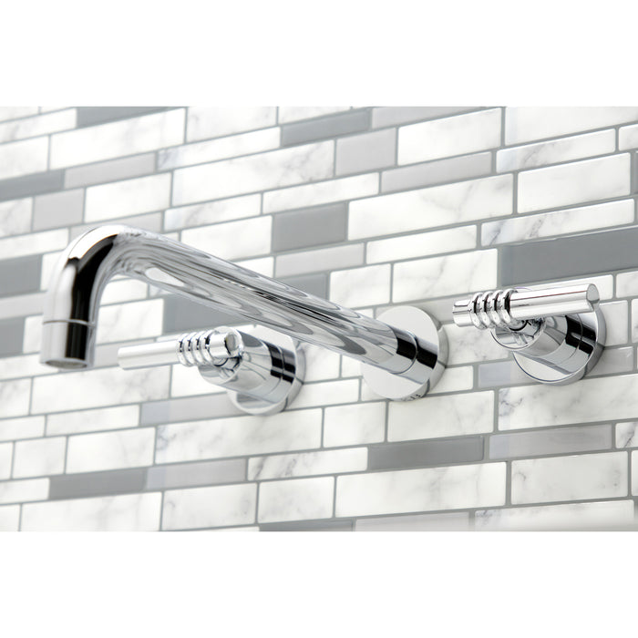 Kingston Sona KS8051ML - Milano Two-Handle 3-Hole Wall Mount Tub Faucet, Polished Chrome