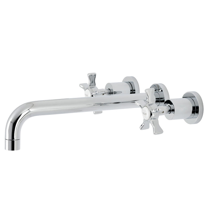 Kingston Tulare KS8051NX - Hamilton Two-Handle 3-Hole Wall Mount Tub Faucet, Polished Chrome