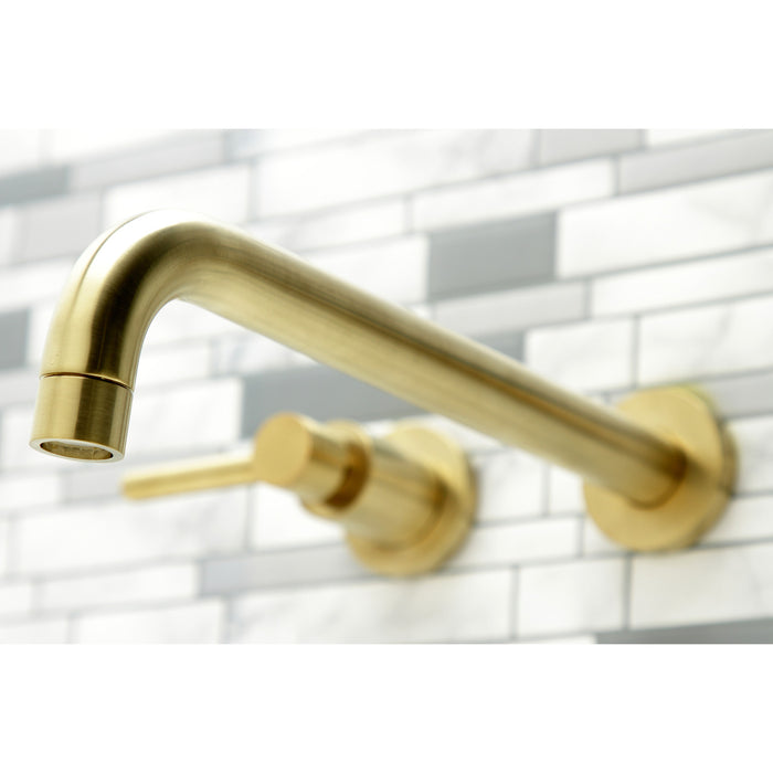 Kingston Sona KS8057DL - Concord Two-Handle 3-Hole Wall Mount Tub Faucet, Brushed Brass