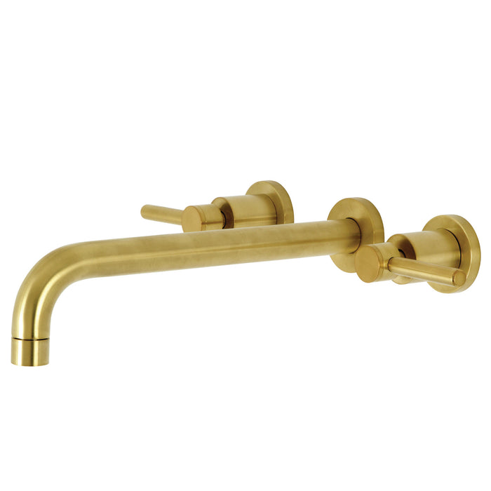 Kingston Sona KS8057DL - Concord Two-Handle 3-Hole Wall Mount Tub Faucet, Brushed Brass