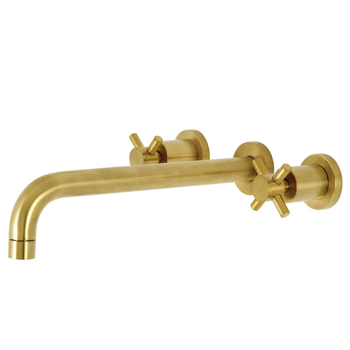 Kingston Sona KS8057DX - Concord Two-Handle 3-Hole Wall Mount Tub Faucet, Brushed Brass