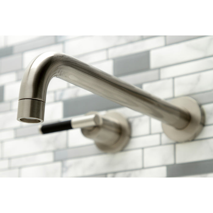 Kingston Sona KS8058CKL - Kaiser Two-Handle 3-Hole Wall Mount Tub Faucet, Brushed Nickel