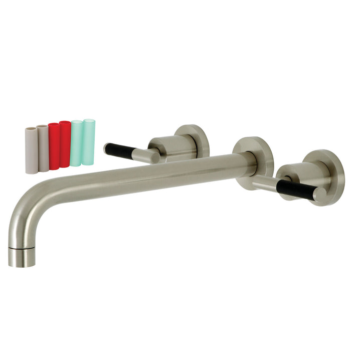 Kingston Sona KS8058CKL - Kaiser Two-Handle 3-Hole Wall Mount Tub Faucet, Brushed Nickel