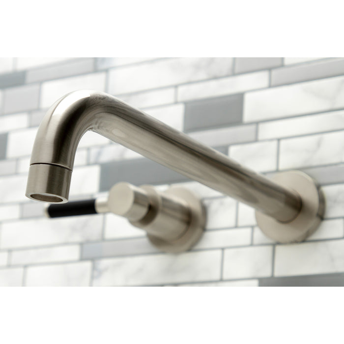 Kingston Sona KS8058DKL - Kaiser Two-Handle 3-Hole Wall Mount Tub Faucet, Brushed Nickel