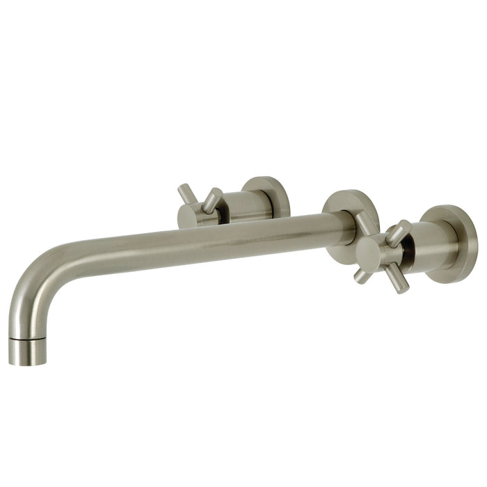Kingston Sona KS8058DX - Concord Two-Handle 3-Hole Wall Mount Tub Faucet, Brushed Nickel