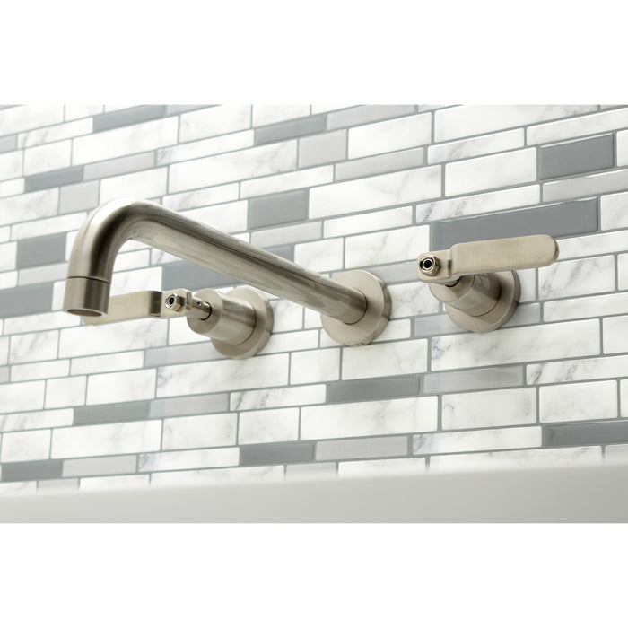 Kingston Sona KS8058KL - Whitaker Two-Handle 3-Hole Wall Mount Tub Faucet, Brushed Nickel