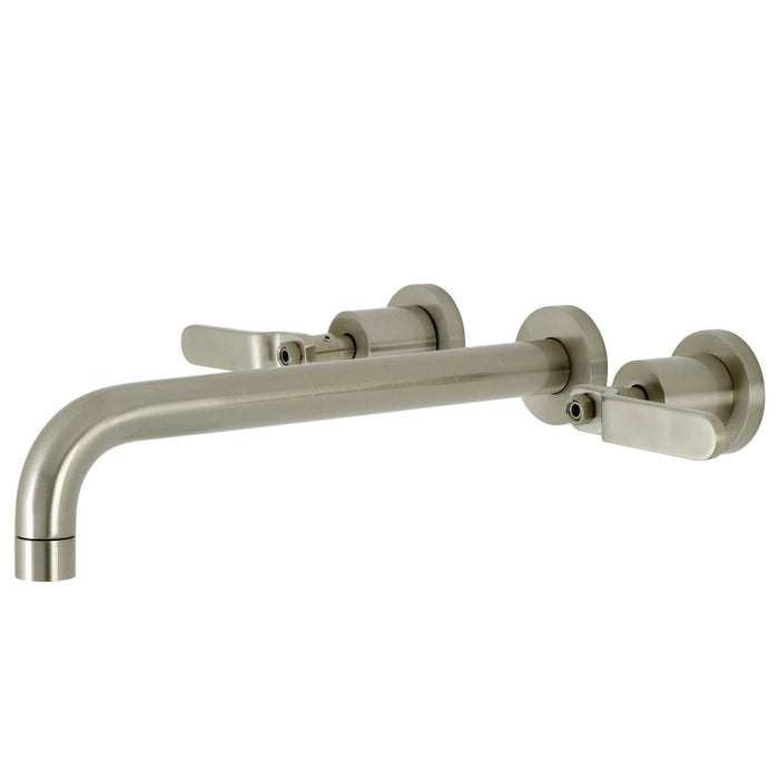 Kingston Sona KS8058KL - Whitaker Two-Handle 3-Hole Wall Mount Tub Faucet, Brushed Nickel