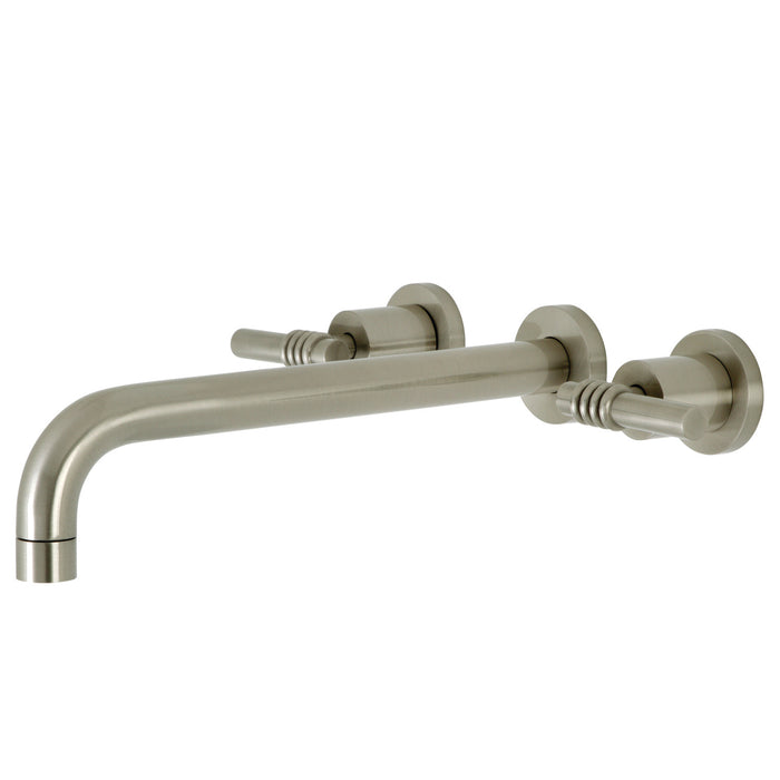 Kingston Sona KS8058ML - Milano Two-Handle 3-Hole Wall Mount Tub Faucet, Brushed Nickel