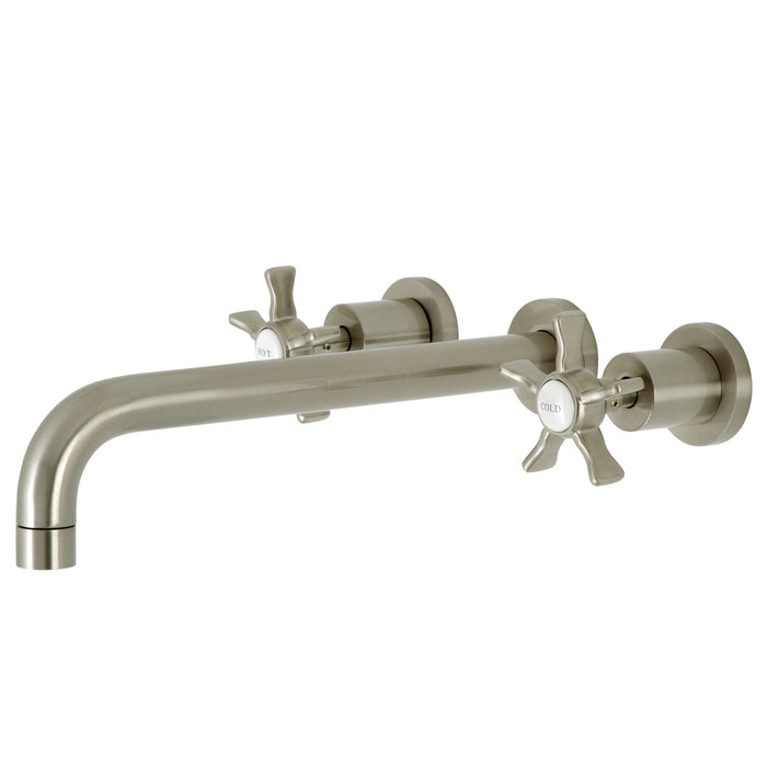 Kingston Tulare KS8058NX - Hamilton Two-Handle 3-Hole Wall Mount Tub Faucet, Brushed Nickel