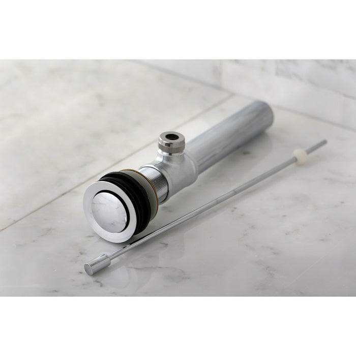 Kingston Concord KS8101 Brass Pop-Up Bathroom Sink Drain without Overflow, 22 Gauge, Polished Chrome