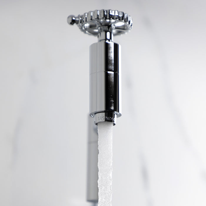 Kingston Sona KS8101CG - Fuller Two-Handle 1-Hole Wall Mount Pot Filler Faucet, Polished Chrome