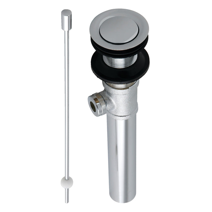 Kingston Concord KS8101 Brass Pop-Up Bathroom Sink Drain without Overflow, 22 Gauge, Polished Chrome