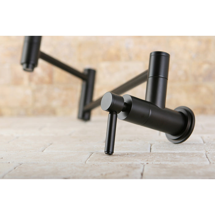 Kingston Sona KS8105DL - Concord Two-Handle 1-Hole Wall Mount Pot Filler Faucet, Oil Rubbed Bronze