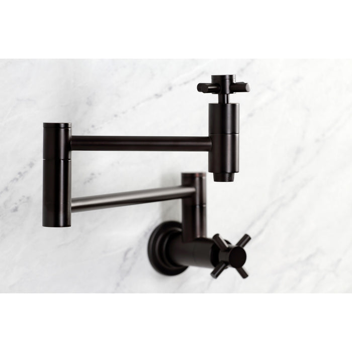 Kingston Sona KS8105DX - Concord Two-Handle 1-Hole Wall Mount Pot Filler Faucet, Oil Rubbed Bronze