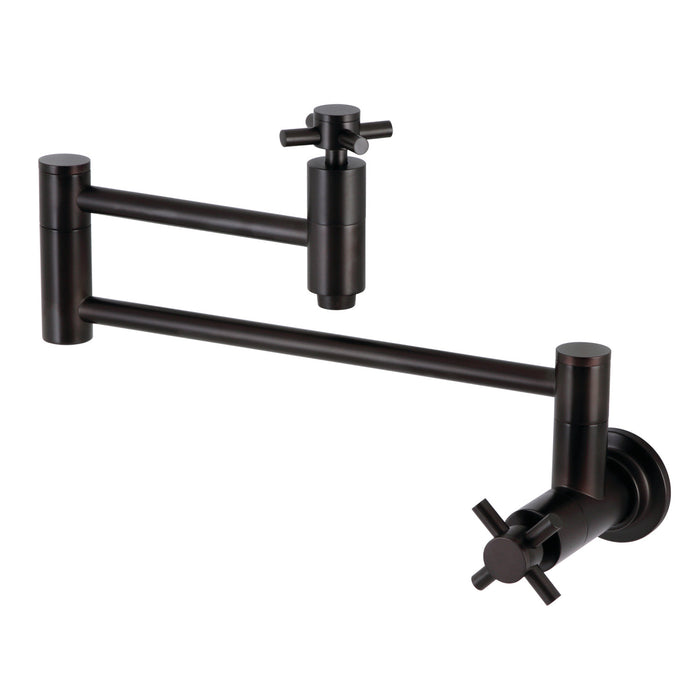 Kingston Sona KS8105DX - Concord Two-Handle 1-Hole Wall Mount Pot Filler Faucet, Oil Rubbed Bronze