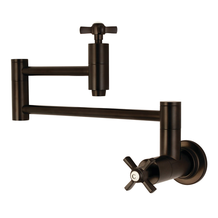 Millennium KS8105ZX Two-Handle 1-Hole Wall Mount Pot Filler Faucet, Oil Rubbed Bronze