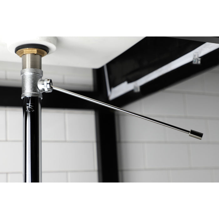 Concord KS8106 Brass Pop-Up Bathroom Sink Drain without Overflow, 22 Gauge, Polished Nickel