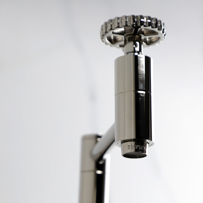 Kingston Sona KS8106CG - Fuller Two-Handle 1-Hole Wall Mount Pot Filler Faucet, Polished Nickel