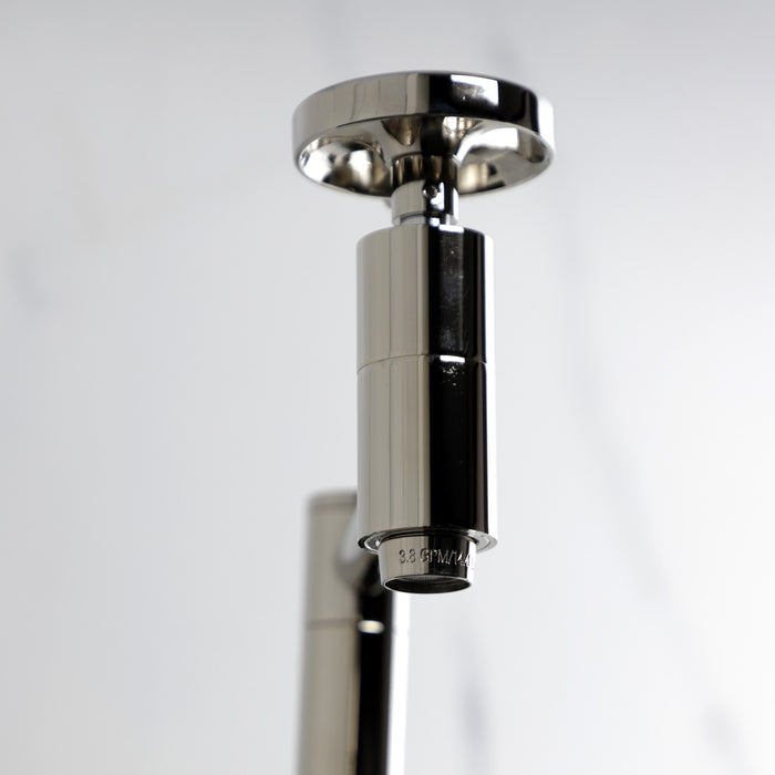 Kingston Sona KS8106RX - Belknap Two-Handle 1-Hole Wall Mount Pot Filler Faucet, Polished Nickel