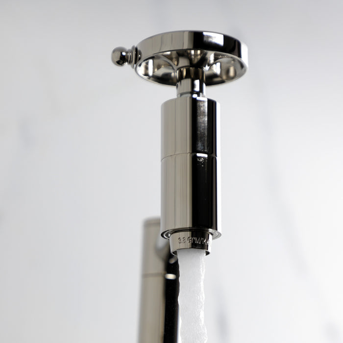 Kingston Sona KS8106RX - Belknap Two-Handle 1-Hole Wall Mount Pot Filler Faucet, Polished Nickel