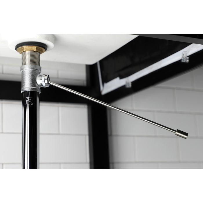 Concord KS8108 Brass Pop-Up Bathroom Sink Drain without Overflow, 22 Gauge, Brushed Nickel