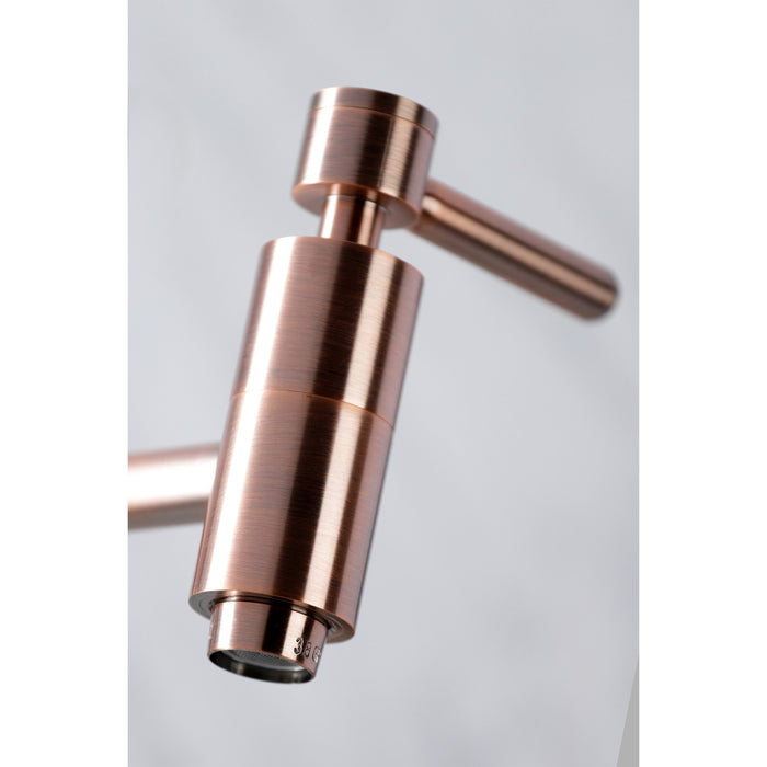 Concord KS810DLAC Two-Handle 1-Hole Wall Mount Pot Filler Faucet, Antique Copper