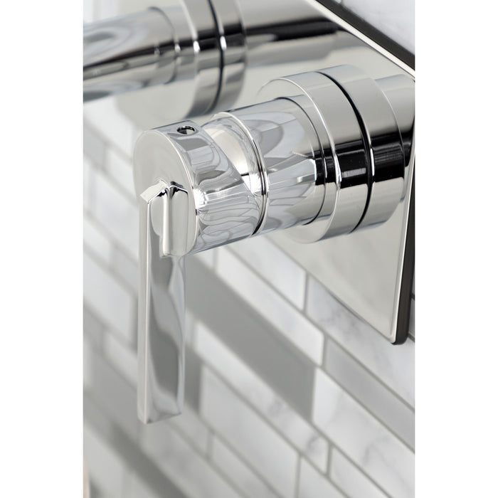 Kingston Sona KS8111CTL - Continental Single-Handle 2-Hole Wall Mount Bathroom Faucet, Polished Chrome