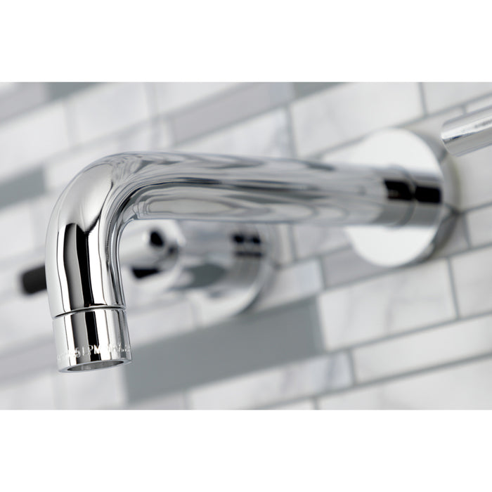 Kingston Sona KS8121CKL - Kaiser Double-Handle 3-Hole Wall Mount Bathroom Faucet, Polished Chrome
